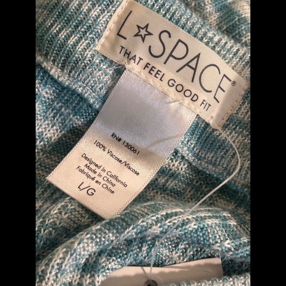 L*Space Zephyr Knit Midi Skirt & Zephyr Wrap Top Poolside/Blue Size L - Picture 13 of 14